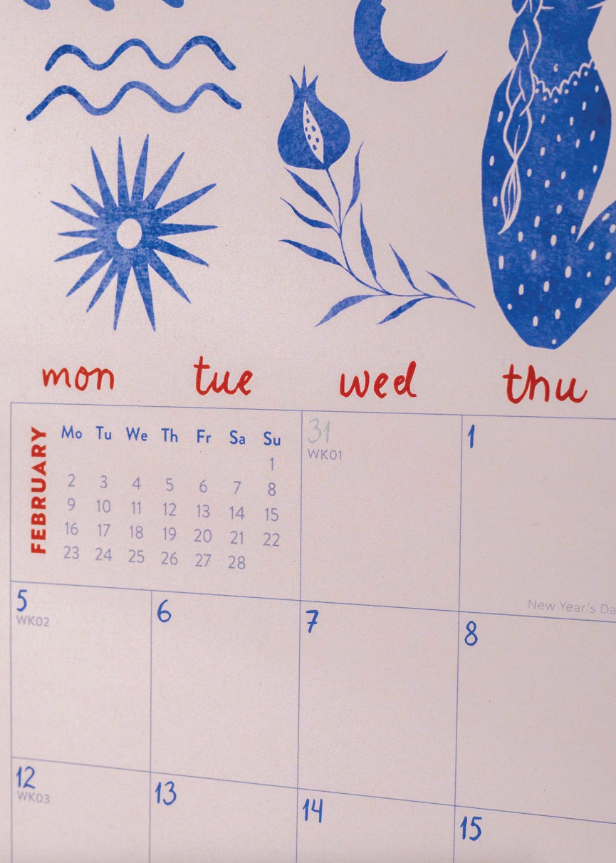 2026 Ocean Mermaid Calendar