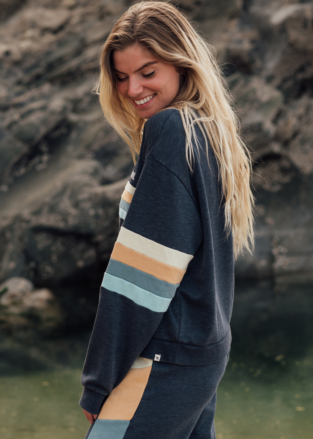 Surf Revival Panelled Crew Sweatshirt by Rip Curl