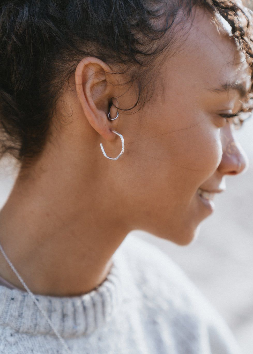 Midi Hoop Earrings by DaisyV Jewellery