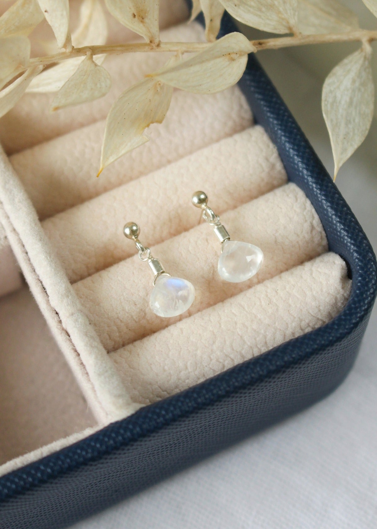 Moonstone Stud Earrings by Sadie Jewellery