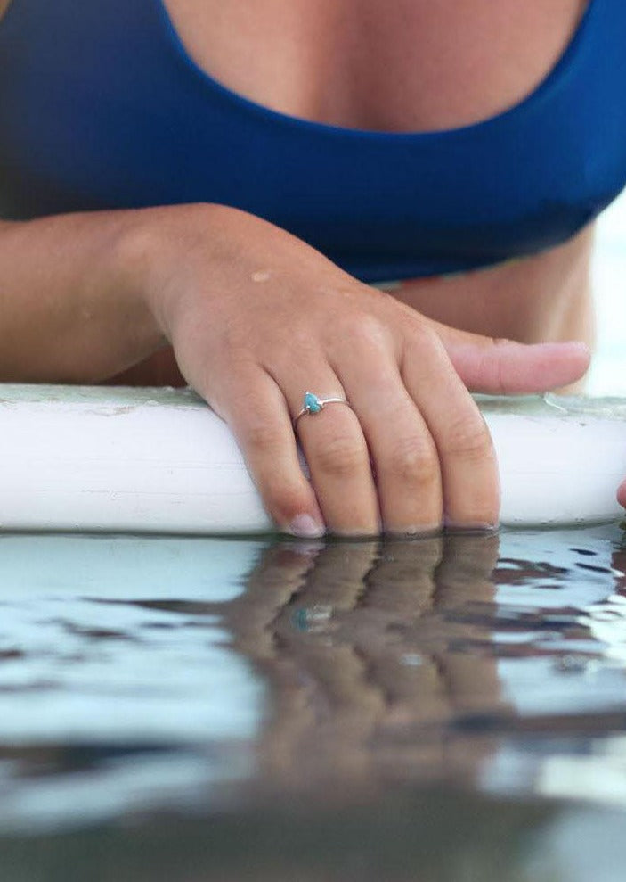 Bowie Turquoise Drop Ring