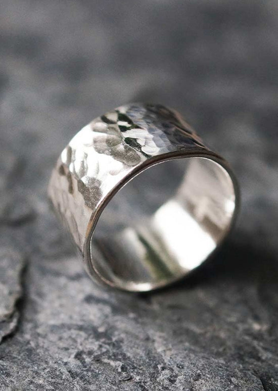 Chunky Glimmer Sterling Silver Ring by Sadie Jewellery