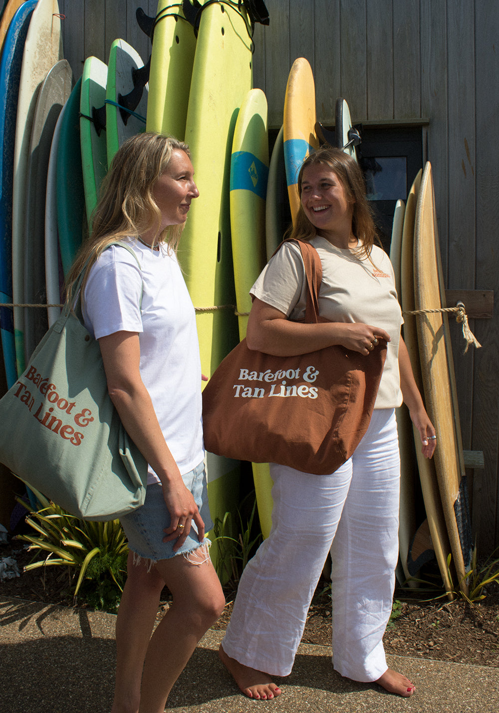 Barefoot & Tan Lines Tote Bag