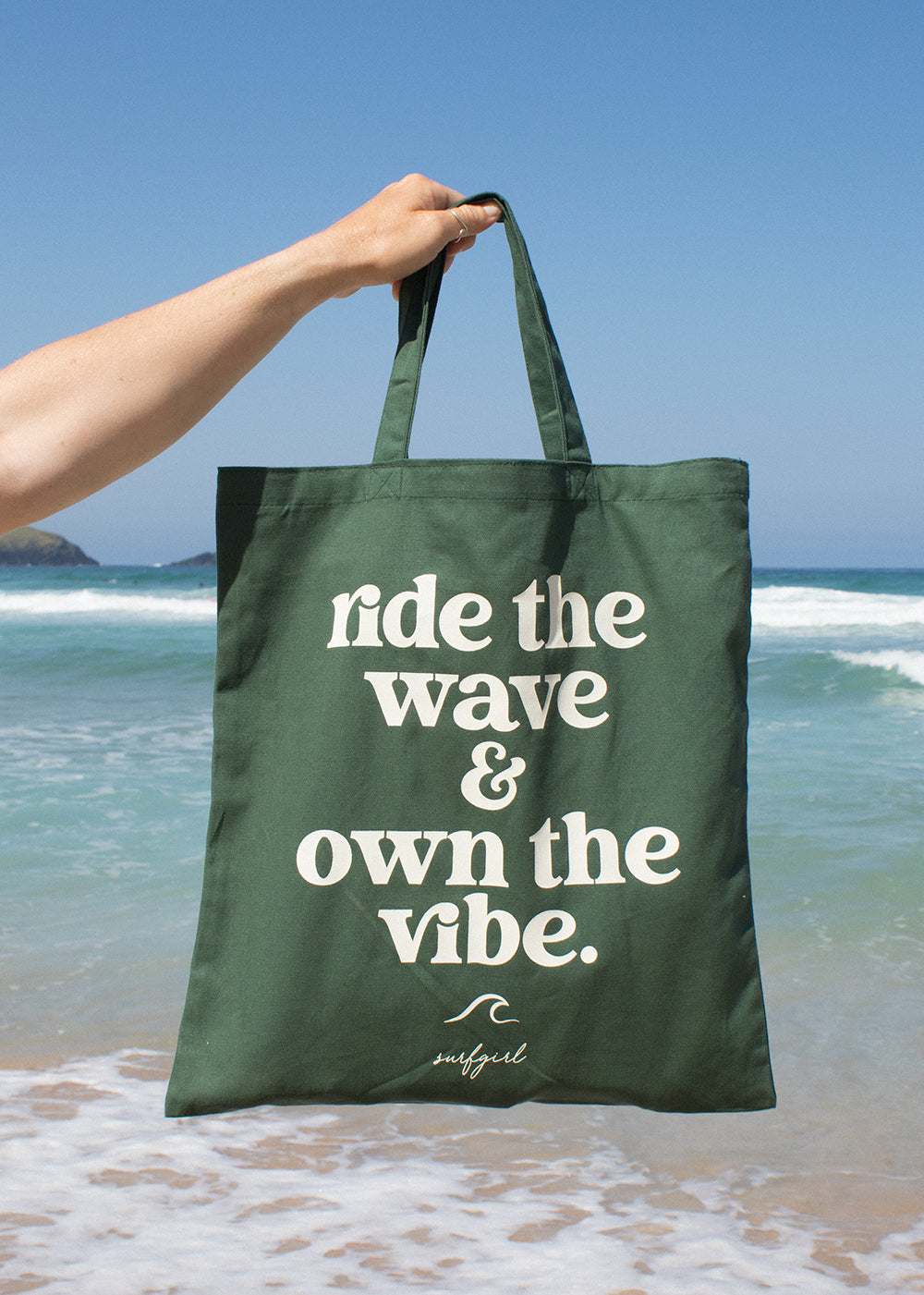 Ride The Wave Tote Bag Seaweed