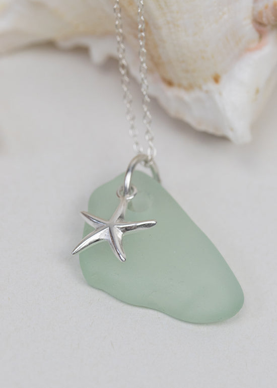 Marazion Sea Glass & Sea Star Necklace