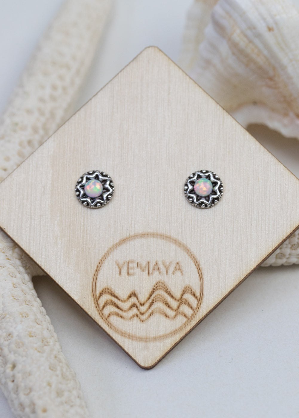 Opal Stud Earrings