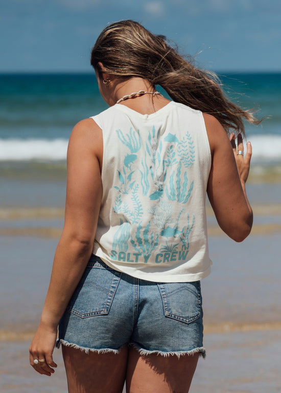 Kelp Forest Cropped Muscle Tank by Salty Crew