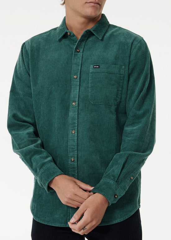 Rip Curl State Cord Shirt in Washed Green
