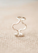 Sandy Ripple Wave Sterling Silver Ring by Sadie Jewellery