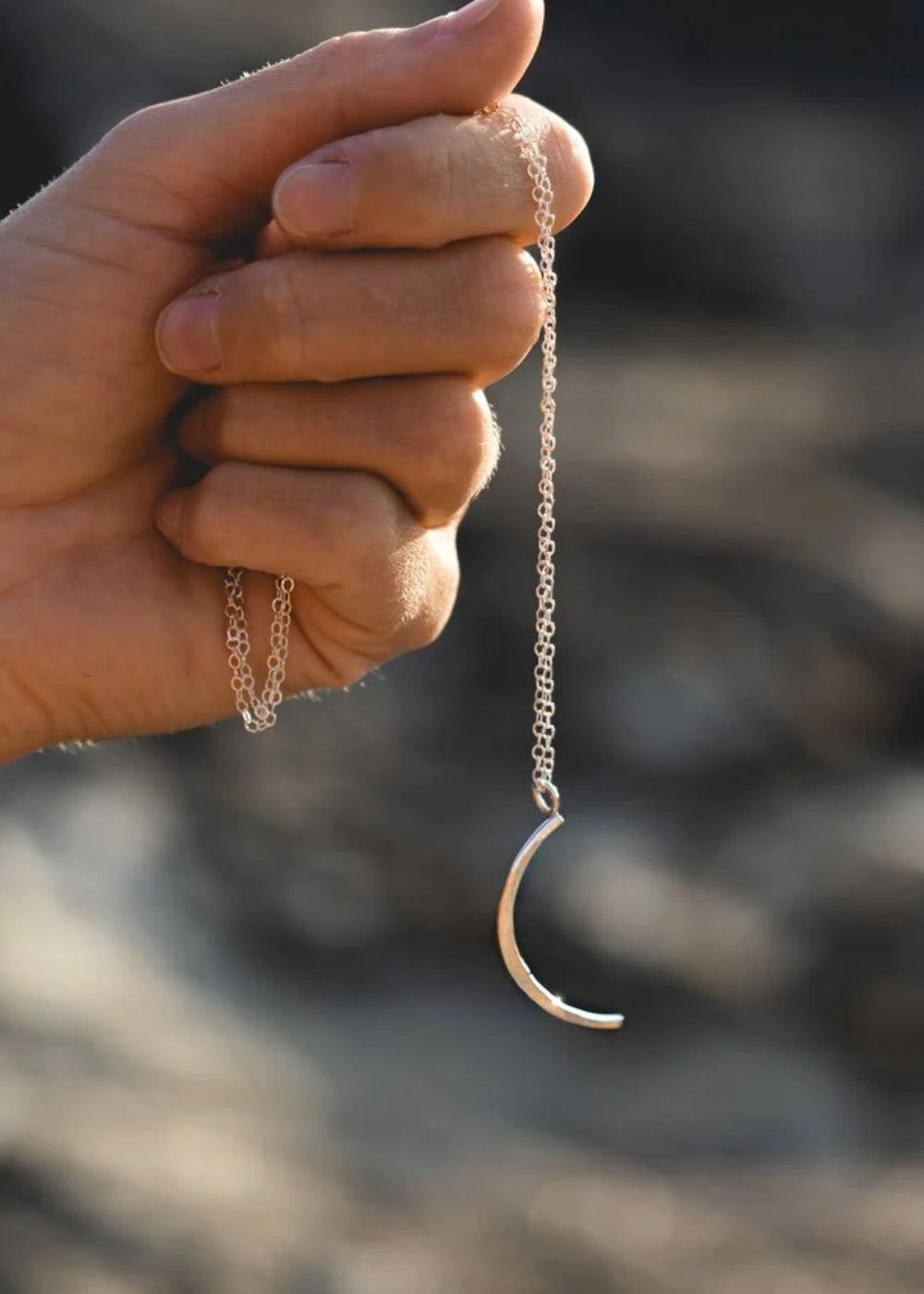 Silver Luna Necklace by Catch The Sunrise