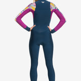 5/4/3mm Swell Series Chest Zip Wetsuit in Anthracite & Hot Tropics by Roxy