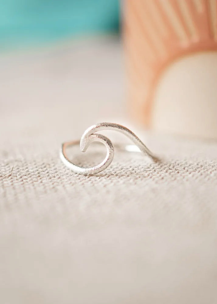 Sandy Sennen Wave Sterling Silver Ring by Sadie Jewellery