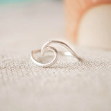 Sandy Sennen Wave Sterling Silver Ring by Sadie Jewellery