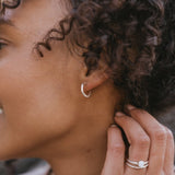 Mini Wave Hoop Earrings by DaisyV Jewellery