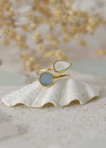 Ocean Treasure Gold Adjustable Ring by Shimmy Bracelets