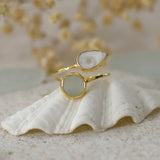 Ocean Treasure Gold Adjustable Ring by Shimmy Bracelets
