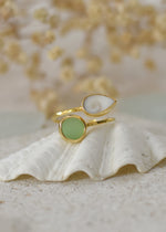 Ocean Treasure Gold Adjustable Ring by Shimmy Bracelets