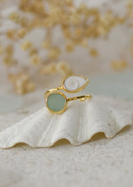 Ocean Treasure Gold Adjustable Ring by Shimmy Bracelets