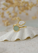 Ocean Treasure Gold Adjustable Ring by Shimmy Bracelets