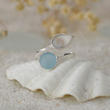 Ocean Treasure Silver Adjustable Ring by Shimmy Bracelets