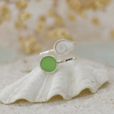Ocean Treasure Silver Adjustable Ring by Shimmy Bracelets