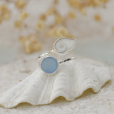 Ocean Treasure Silver Adjustable Ring by Shimmy Bracelets