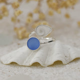 Ocean Treasure Silver Adjustable Ring by Shimmy Bracelets