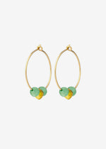 Green Aventurine Hoop Earrings by One & Eight