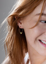 Green Aventurine Hoop Earrings by One & Eight
