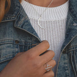 Silver Luna Necklace by Catch The Sunrise