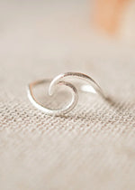 Sandy Sennen Wave Sterling Silver Ring by Sadie Jewellery