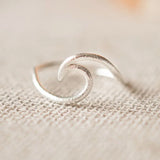 Sandy Sennen Wave Sterling Silver Ring by Sadie Jewellery