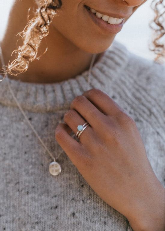 Amazonite Stack Ring by DaisyV Jewellery