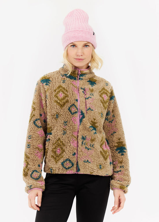Adele Outdoor Full Zip Fleece in Vintage Pink