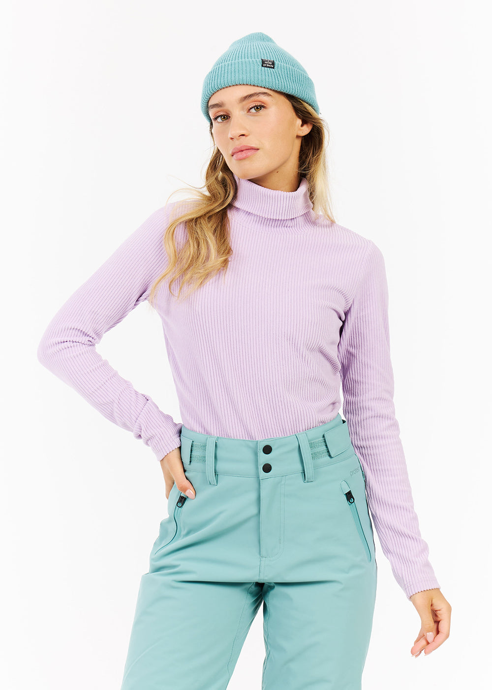 Pearla Active Rib Top in Thistle Purple