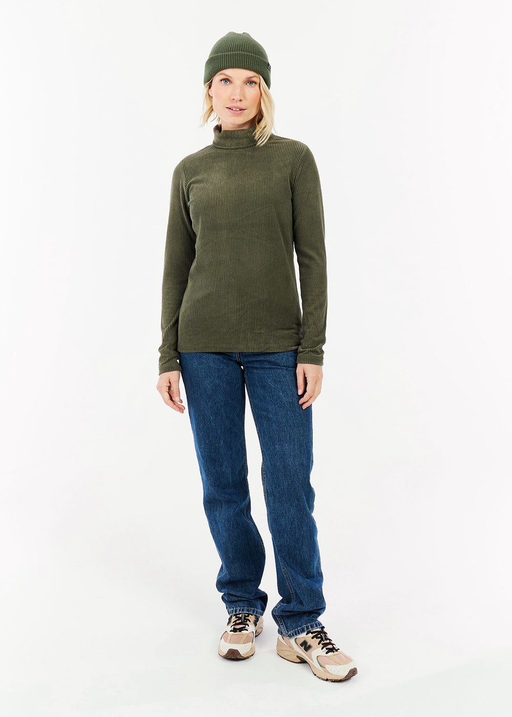 Pearla Active Rib Top in Thyme