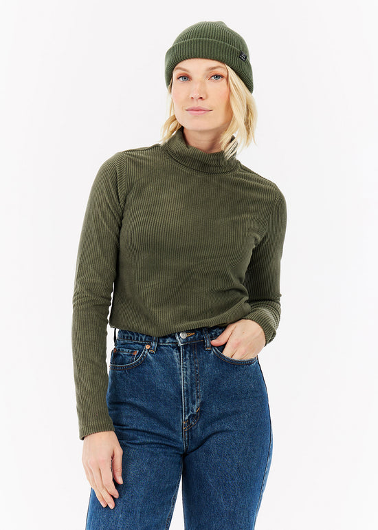 Pearla Active Rib Top in Thyme