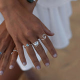 Sandy Sennen Wave Sterling Silver Ring by Sadie Jewellery