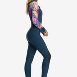 5/4/3mm Swell Series Chest Zip Wetsuit in Anthracite & Hot Tropics by Roxy