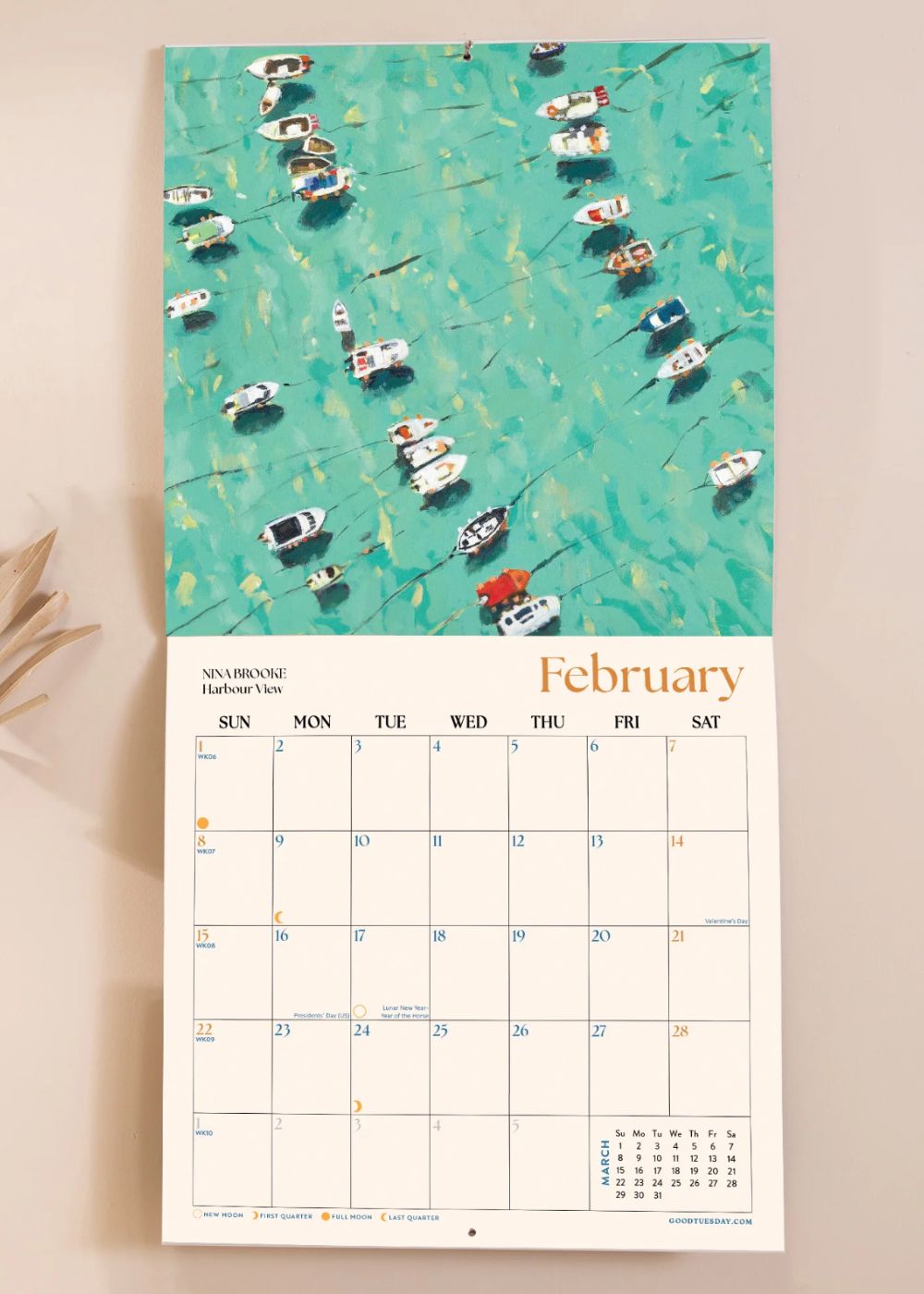 2026 Ocean Aerials Wall Calendar - Nina Brooke
