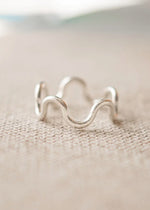 Sandy Ripple Wave Sterling Silver Ring by Sadie Jewellery