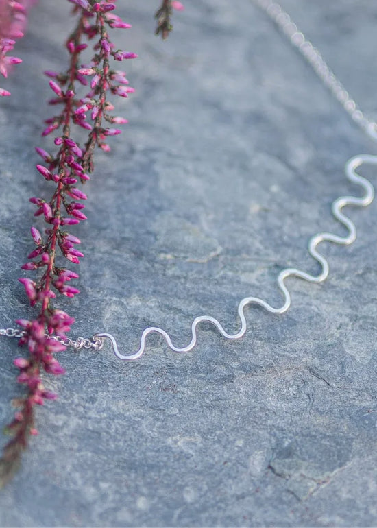 Load image into Gallery viewer, Ripple Wave Sterling Silver Necklace
