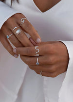 Sandy Ripple Wave Sterling Silver Ring by Sadie Jewellery