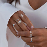 Sandy Sennen Wave Sterling Silver Ring by Sadie Jewellery