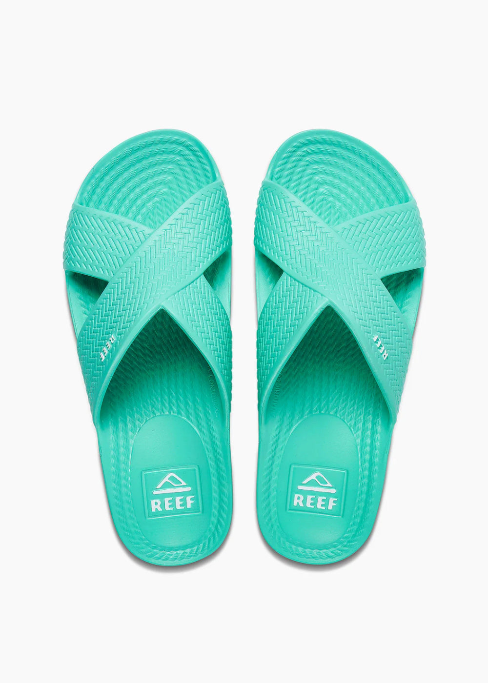 Load image into Gallery viewer, Water X Slide Sandals in Neon Teal by Reef
