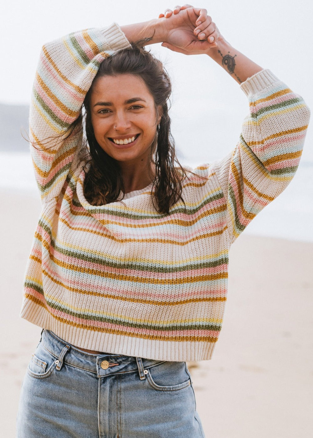 Load image into Gallery viewer, Sheer Love Striped Knit by Billabong
