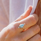 Teardrop Larimar Ring by Tropical Tribe
