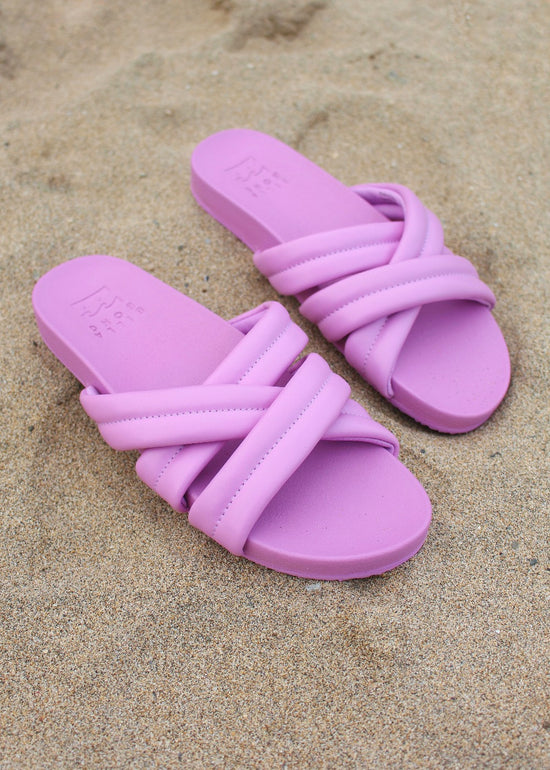 Serena Slider Sandals in Lilac by Billabong