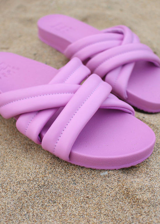 Serena Slider Sandals in Lilac by Billabong