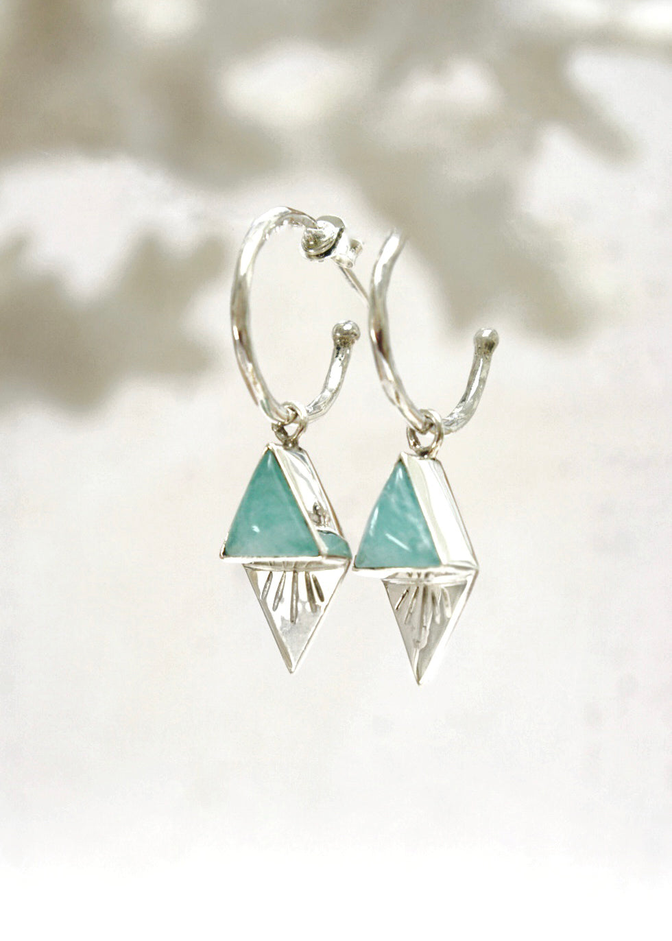 Amazonite Hoop Earrings